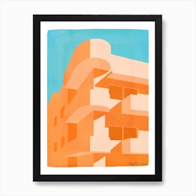 Bauhaus Orange Art Print