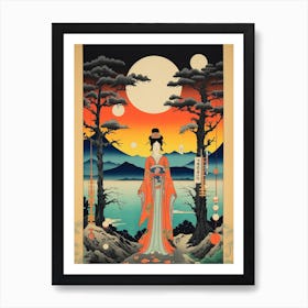 Amanohashidate, Japan Vintage Travel Art 2 Art Print