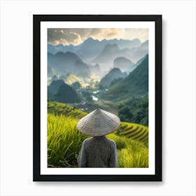 Rice Terraces In Vietnam 4 Art Print