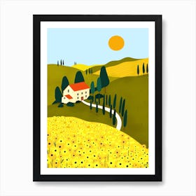 Rolling Hills In Tuscany Art Print