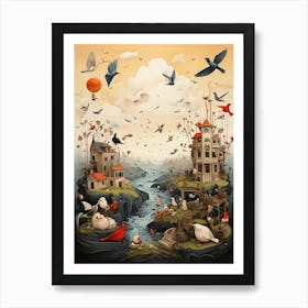 Birds In The Sky art print Art Print