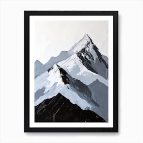 Black And White Mountains Art Print