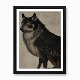 Dark Gothic Wolf Art Print