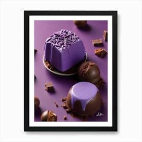 Purple Chocolates Art Print