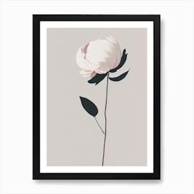 Peony Wildflower Simplicity Art Print
