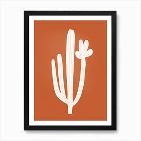 Cactus Line Drawing Chamaecereus Silvestrii 1 Art Print