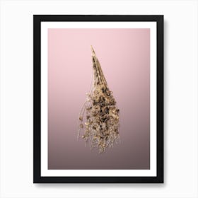 Gold Botanical Normal Spadice of the Palm on Rose Quartz n.2681 Art Print