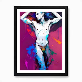 Abstract Male Painting Art Print