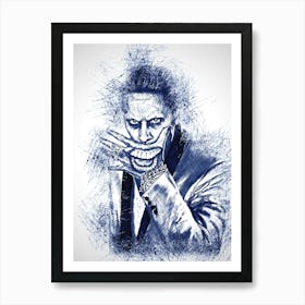 Joker Pencil Sketch Art Print