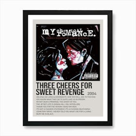 Three Cheers For Sweet Revenge By My Chemical Romance Decor Poster Music Art Print