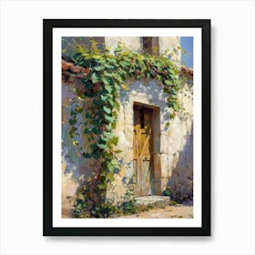 Ivy Covered Door Art Print