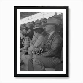 Texas Cattleman At The Rodeo At The San Angelo Fat Stock Show, San Angelo, Texas By Russell Lee Art Print