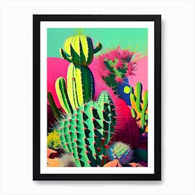 Cylindropuntia Kleiniae Modern Abstract Pop 1 Art Print