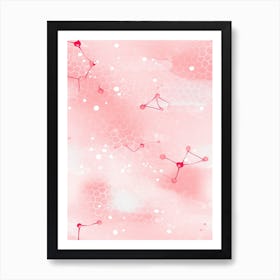 Watercolour Pink Dna 4 Art Print