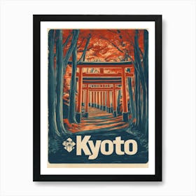 Aihrgdesign A Vintage Travel Poster Of Kyoto 3 Art Print