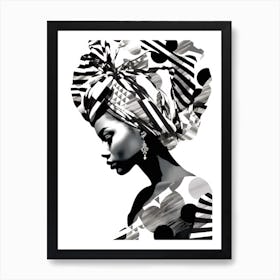 African Woman In A Turban 14 Art Print