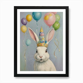 Birthday Bunny Art Print