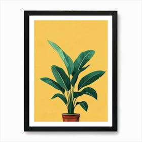 Banana Plant In A Pot Art Print