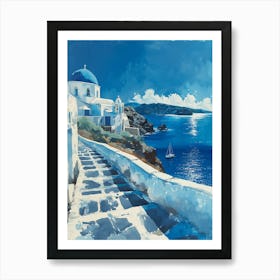 Santorini Greece Blue and white Art Print