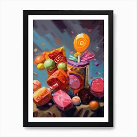 Candies Oil Painting 5 Art Print