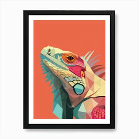 Rhinoceros Iguana Abstract Modern Illustration 2 Poster