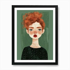 Red Haired Girl 4 Art Print