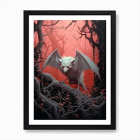 Ghost Faced Bat Flying 5 Art Print