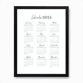 2024 Calendar Art Print