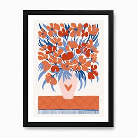 Flowers on Table Art Print