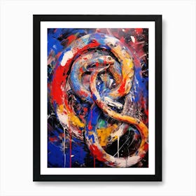 Snake Abstract Expressionism 3 Art Print