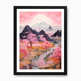 Sakura Trees Art Print