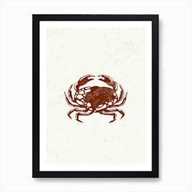 Crab Linocut Art Print