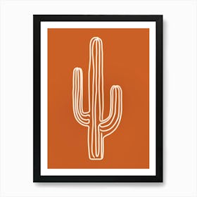 Cactus Line Drawing Organ Pipe Cactus 3 Art Print