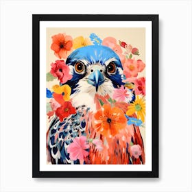 Bird With A Flower Crown American Kestrel 3 Art Print