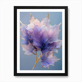 Purple Autumn Leaves Art Print