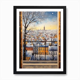 Winter Cityscape Stockholm Sweden 2 Art Print