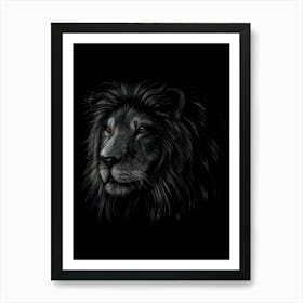 Lion Head Art Print