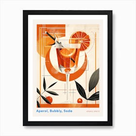 Art Deco Aperol Spirtz 2 Poster Art Print