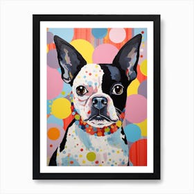 Boston Terrier Pop Art Inspired 1 Art Print