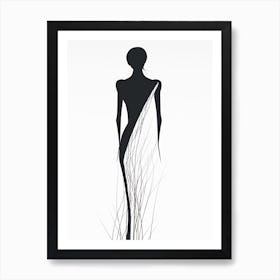 Silhouette Of A Woman 3 Art Print
