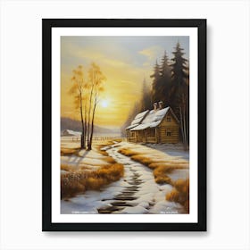 235.Golden sunset, USA. Art Print Art Print