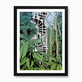 Kew Gardens Palm House Spiral Staircase Art Print