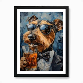 Sophisticated Airedale 5 Art Print