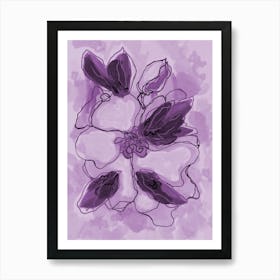 Magnolia Lavender Art Print