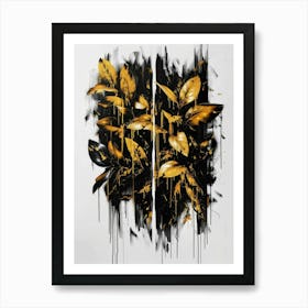 Gold Leaves 5 Art Print