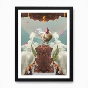  Surrealistic Animals Rooster Art Print