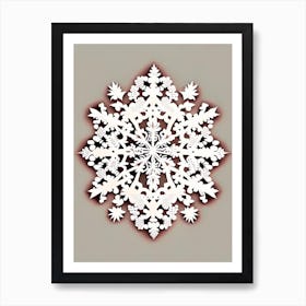 Pattern, Snowflakes, Marker Art 2 Art Print