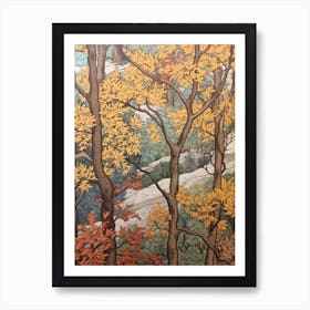 Quaking Aspen 2 Vintage Autumn Tree Print  Art Print