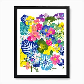 Jasmine Modern Colourful Flower Art Print