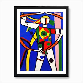 Archery In The Style Of Matisse 2 Art Print